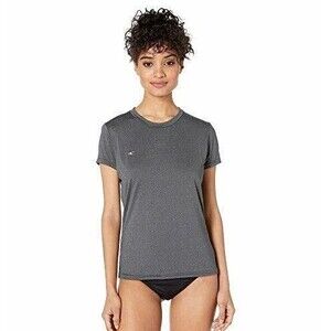 NEW O'Neill 24-7 Hybrid Short Sleeve Tee Rashguard Swim Shirt Women's S Graphite